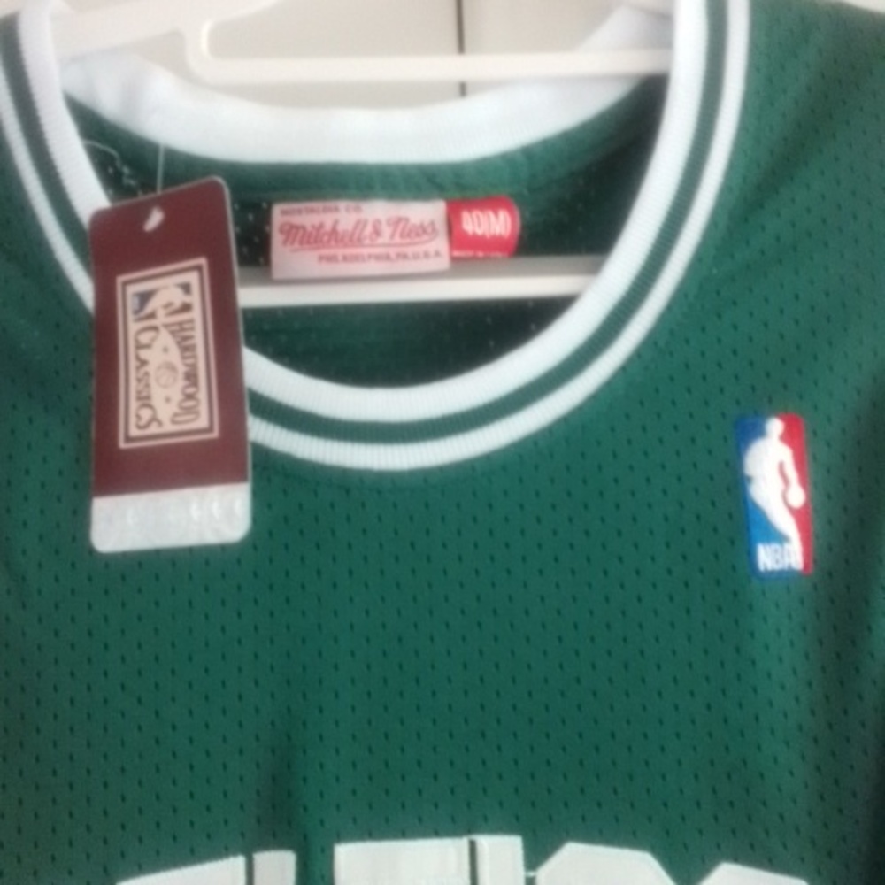 NWT Larry Bird jersey Mitchell & Ness Green Basketball Jersey - Picture 2 of 4